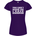 Can't Scare Me Grandkids Grandparent's Day Womens Petite Cut T-Shirt Purple