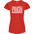 Can't Scare Me Grandkids Grandparent's Day Womens Petite Cut T-Shirt Red