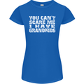 Can't Scare Me Grandkids Grandparent's Day Womens Petite Cut T-Shirt Royal Blue