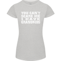 Can't Scare Me Grandkids Grandparent's Day Womens Petite Cut T-Shirt Sports Grey