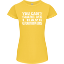 Can't Scare Me Grandkids Grandparent's Day Womens Petite Cut T-Shirt Yellow
