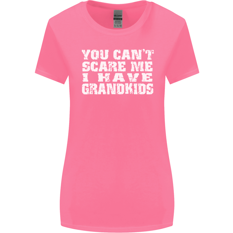 Can't Scare Me Grandkids Grandparent's Day Womens Wider Cut T-Shirt Azalea