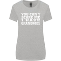 Can't Scare Me Grandkids Grandparent's Day Womens Wider Cut T-Shirt Sports Grey