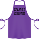Can't Scare Me Three Daughters Father's Day Cotton Apron 100% Organic Purple