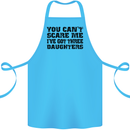 Can't Scare Me Three Daughters Father's Day Cotton Apron 100% Organic Turquoise
