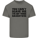 Can't Scare Me Three Daughters Father's Day Mens Cotton T-Shirt Tee Top Charcoal