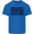 Can't Scare Me Three Daughters Father's Day Mens Cotton T-Shirt Tee Top Royal Blue