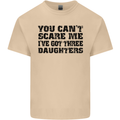 Can't Scare Me Three Daughters Father's Day Mens Cotton T-Shirt Tee Top Sand