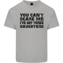 Can't Scare Me Three Daughters Father's Day Mens Cotton T-Shirt Tee Top Sports Grey