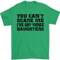 Can't Scare Me Three Daughters Father's Day Mens T-Shirt Cotton Gildan Irish Green