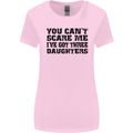 Can't Scare Me Three Daughters Father's Day Womens Wider Cut T-Shirt Light Pink