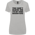 Can't Scare Me Three Daughters Father's Day Womens Wider Cut T-Shirt Sports Grey