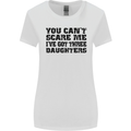 Can't Scare Me Three Daughters Father's Day Womens Wider Cut T-Shirt White
