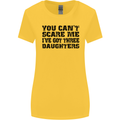 Can't Scare Me Three Daughters Father's Day Womens Wider Cut T-Shirt Yellow