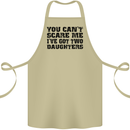 Can't Scare Me Two Daughters Father's Day Cotton Apron 100% Organic Khaki