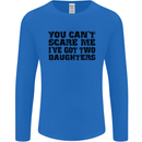 Can't Scare Me Two Daughters Father's Day Mens Long Sleeve T-Shirt Royal Blue
