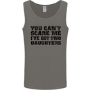 Can't Scare Me Two Daughters Father's Day Mens Vest Tank Top Charcoal