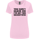 Can't Scare Me Two Daughters Father's Day Womens Wider Cut T-Shirt Light Pink