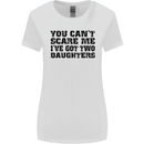 Can't Scare Me Two Daughters Father's Day Womens Wider Cut T-Shirt White