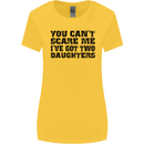 Can't Scare Me Two Daughters Father's Day Womens Wider Cut T-Shirt Yellow