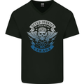 Canada Speed Junkies Biker Motorcycle Mens V-Neck Cotton T-Shirt Black
