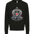 Canadian Biker Attitude Motorbike Canada Kids Sweatshirt Jumper Black
