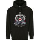 Canadian Biker Attitude Motorbike Canada Mens Hoodie Black
