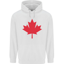 Canadian Flag Canada Maple Leaf Childrens Kids Hoodie White