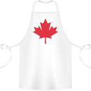 Canadian Flag Canada Maple Leaf Cotton Apron 100% Organic White