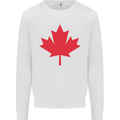 Canadian Flag Canada Maple Leaf Kids Sweatshirt Jumper White