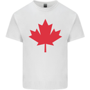 Canadian Flag Canada Maple Leaf Kids T-Shirt Childrens White