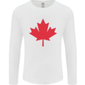 Canadian Flag Canada Maple Leaf Mens Long Sleeve T-Shirt White