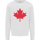 Canadian Flag Canada Maple Leaf Mens Sweatshirt Jumper White