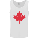 Canadian Flag Canada Maple Leaf Mens Vest Tank Top White