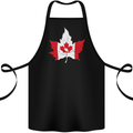 Canadian Maple Leaf Flag Canada Beaver Cotton Apron 100% Organic Black