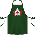 Canadian Maple Leaf Flag Canada Beaver Cotton Apron 100% Organic Forest Green