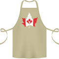 Canadian Maple Leaf Flag Canada Beaver Cotton Apron 100% Organic Khaki
