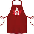 Canadian Maple Leaf Flag Canada Beaver Cotton Apron 100% Organic Maroon