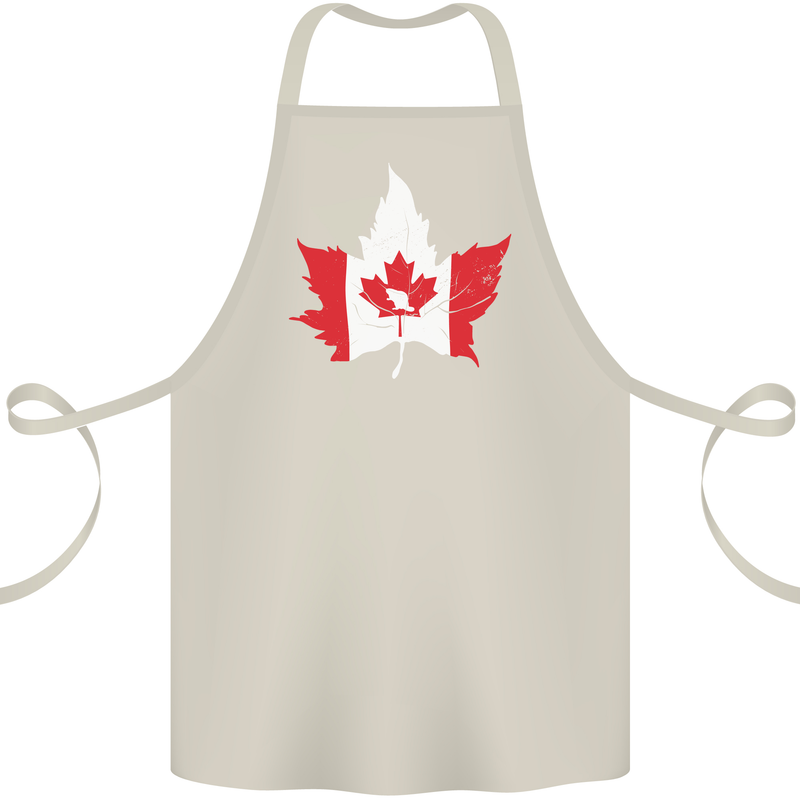 Canadian Maple Leaf Flag Canada Beaver Cotton Apron 100% Organic Natural