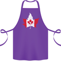 Canadian Maple Leaf Flag Canada Beaver Cotton Apron 100% Organic Purple