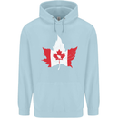 Canadian Maple Leaf Flag Canada Beaver Mens 80% Cotton Hoodie Light Blue