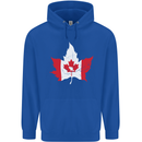 Canadian Maple Leaf Flag Canada Beaver Mens 80% Cotton Hoodie Royal Blue