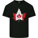 Canadian Maple Leaf Flag Canada Beaver Mens Cotton T-Shirt Tee Top Black