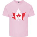 Canadian Maple Leaf Flag Canada Beaver Mens Cotton T-Shirt Tee Top Light Pink