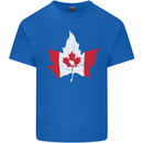 Canadian Maple Leaf Flag Canada Beaver Mens Cotton T-Shirt Tee Top Royal Blue