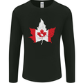 Canadian Maple Leaf Flag Canada Beaver Mens Long Sleeve T-Shirt Black