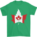 Canadian Maple Leaf Flag Canada Beaver Mens T-Shirt Cotton Gildan Irish Green