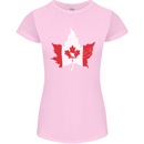 Canadian Maple Leaf Flag Canada Beaver Womens Petite Cut T-Shirt Light Pink
