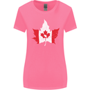 Canadian Maple Leaf Flag Canada Beaver Womens Wider Cut T-Shirt Azalea