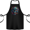 Candy Skull Cotton Apron 100% Organic Black